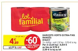 Intermarché Contact D'AUCY Haricots verts extra-fins rangés offre