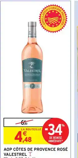 Intermarché Contact VALESTREL Aop côtes de provence rosé offre