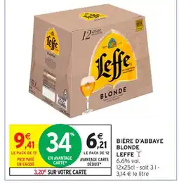 Intermarché Contact LEFFE Bière d'abbaye blonde offre