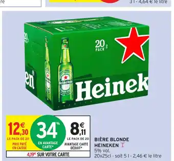 Intermarché Contact HEINEKEN Bière blonde offre