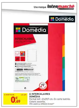 Intermarché Contact DOMÉDIA 6 intercalaires offre