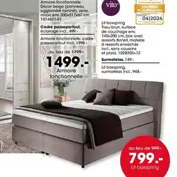 Möbel Martin Lit boxspring offre