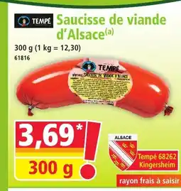 Norma TEMPE Saucisse de viande d'Alsace offre