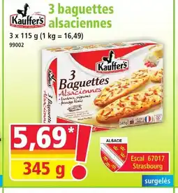 Norma KAUFFER'S 3 baguettes alsaciennes offre