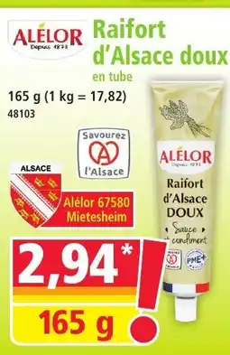 Norma ALELOR Raifort d'Alsace doux offre