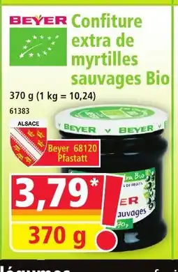 Norma BEYER Confiture extra de myrtilles sauvages Bio offre