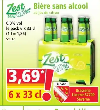 Norma ZEST Bière sans alcool offre