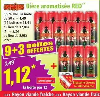 Norma COMPANEROS Bière aromatisée RED offre
