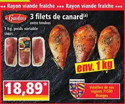 Norma LE GAULOIS 3 filets de canard offre