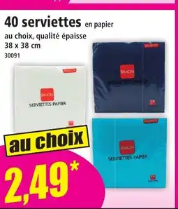 Norma 40 serviettes en papier offre