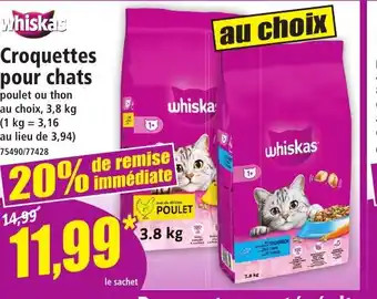 Norma WHISKAS Croquettes pour chats offre