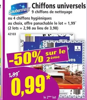 Norma SAUBERMAX Chiffons universels offre