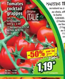 Norma Tomates cocktail grappes offre