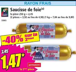 Norma Saucisse de foie offre