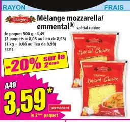 Norma Mélange mozzarella/ emmental offre