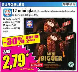 Norma 12 mini glaces vanille bourbon enrobés d'amandes offre