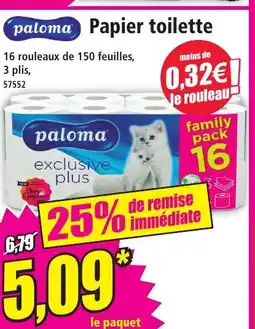 Norma PALOMA Papier toilette offre