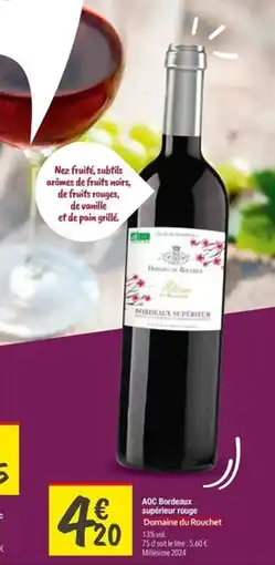Les Comptoirs de la Bio AOC Bordeaux supérieur rouge offre