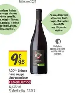 Les Comptoirs de la Bio AOC Chinon l'âne rouge biodynamique offre