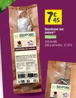 Les Comptoirs de la Bio BIOPORC Saucisson sec nature offre