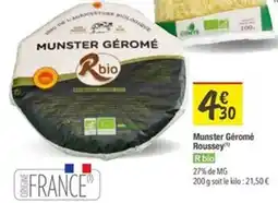 Les Comptoirs de la Bio Munster Géromé Roussey offre