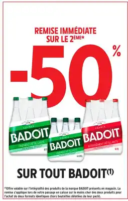 Intermarché Contact BADOIT Sur tout offre