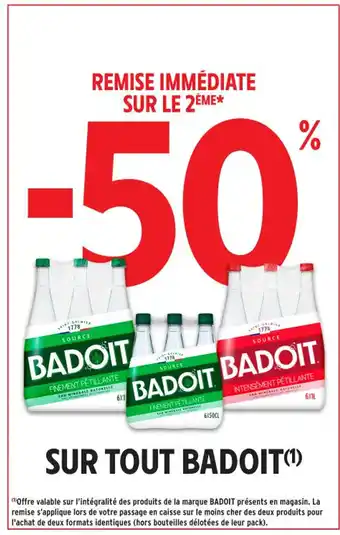 Intermarché Contact BADOIT Sur tout offre