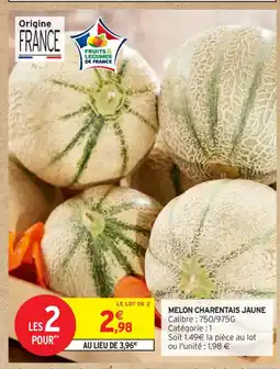 Intermarché Contact Melon charentais jaune offre