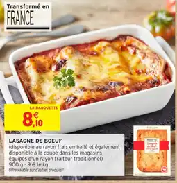 Intermarché Contact Lasagne de boeuf offre