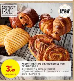 Intermarché Contact Assortiment de viennoiseries pur beurre x8 offre