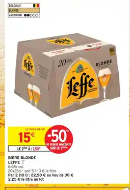 Intermarché Contact LEFFE Bière blonde offre