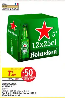 Intermarché Contact HEINEKEN Bière blonde offre