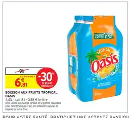 Intermarché Contact OASIS Boisson aux fruits tropical offre