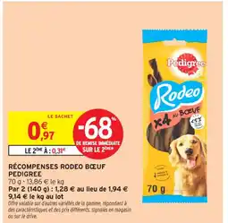 Intermarché Contact PEDIGREE Récompenses rodeo bœuf offre