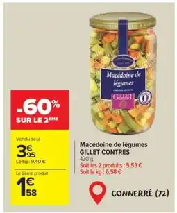 Carrefour Macédoine de légumes Gillet-Contres offre