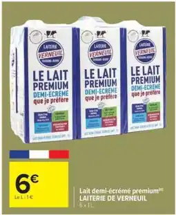Carrefour Lait demi-écrémé premium offre