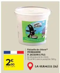 Carrefour Faisselle de chèvre offre