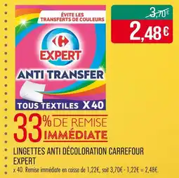 Match CARREFOUR EXPERT Lingettes anti décoloration offre