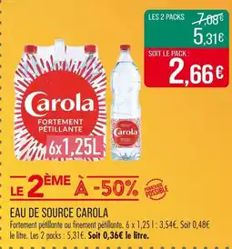 Match Carola Eau de source offre