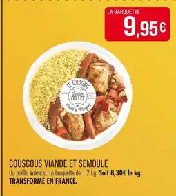 Match Couscous viande et semoule offre