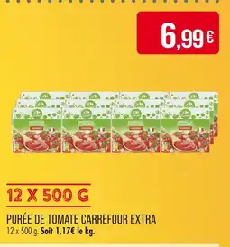 Match Carrefour Extra Purée de tomate offre