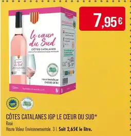 Match Le cœur du Sud Côtes catalanes IGP offre