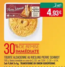 Match Pierre Schmidt Tourte alsacienne au Riesling offre