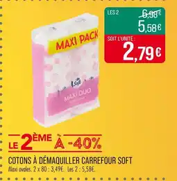 Match Carrefour Soft Cotons à démaquiller offre