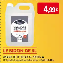 Match PHEBUS VINAIGRE DE NETTOYAGE 5L offre