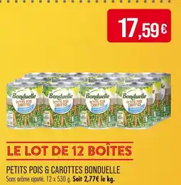 Match BONDUELLE Petits Pois & Carottes offre