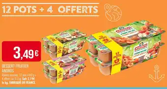 Match ANDROS Dessert fruitier offre