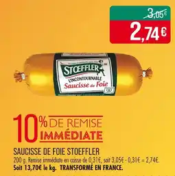 Match STOEFFLER Saucisse de foie offre