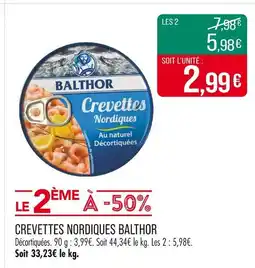 Match BALTHOR Crevettes Nordiques offre