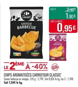 Match Carrefour Classic' Chips aromatisées offre